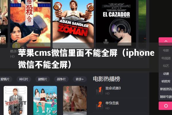 苹果cms微信里面不能全屏（iphone微信不能全屏）